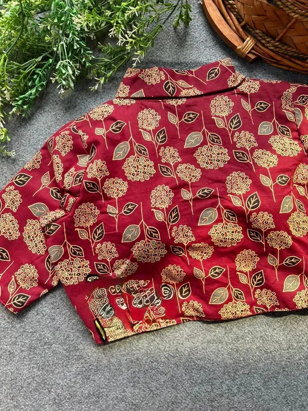 Ajrakh_cotton_print_collar_blouse