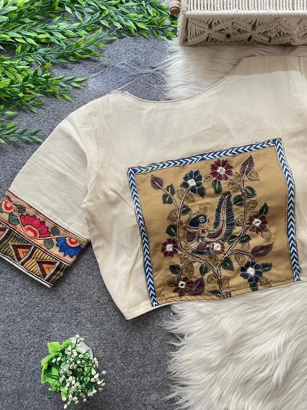 Beautiful_Patch_Work_Designer_Khadi_Handwork_Blouse
