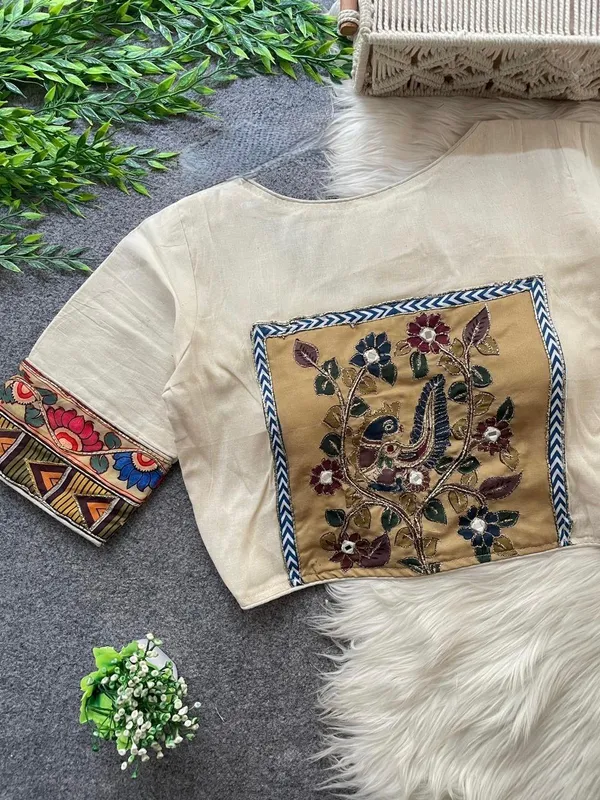 Beautiful_Patch_Work_Designer_Khadi_Handwork_Blouse