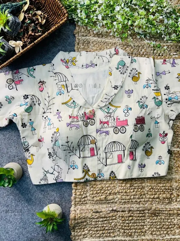 Casual_White_Blouse_with_Multicolour_Graphic_embroidery_design