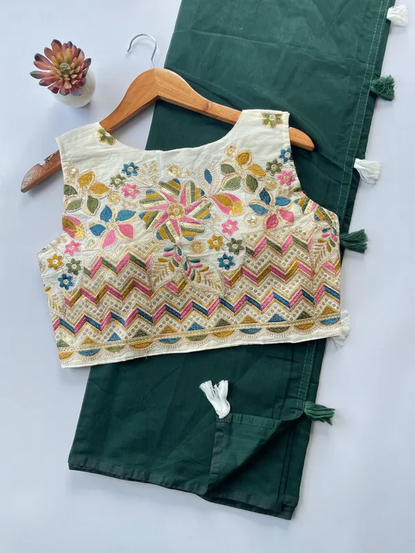 Chanderi_saree_with_floral_embroidery_blouse.