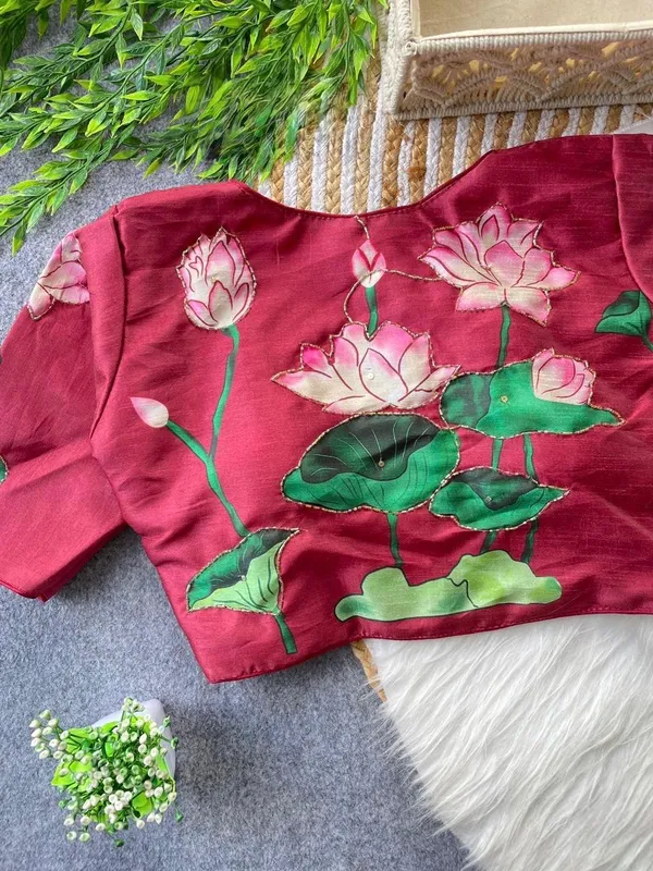 Designer_Ethnic_Blouse_with_Floral_Artwork