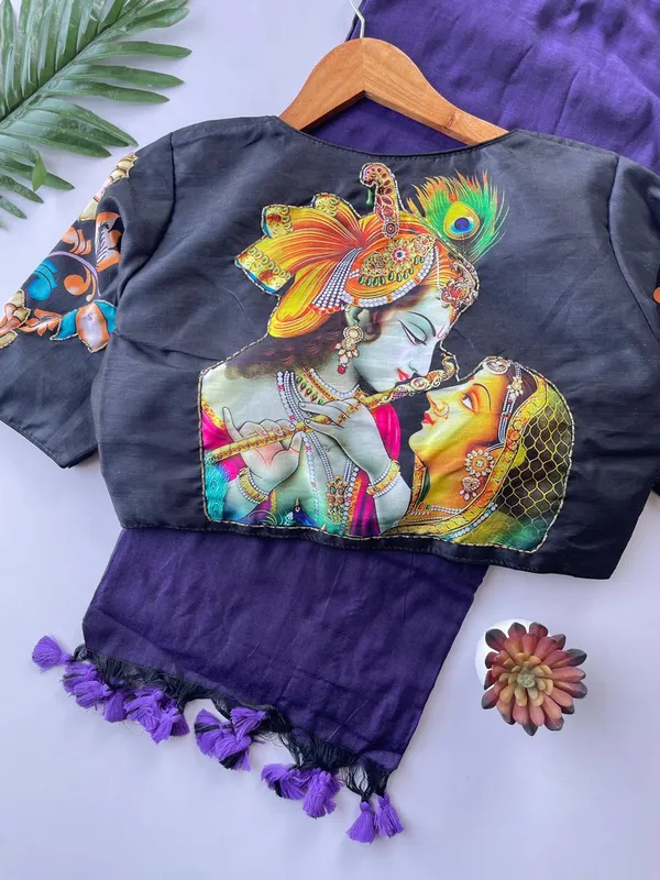 Designer_Handwork_Crafted_Blouse_with_Khadi_Cotton_Saree