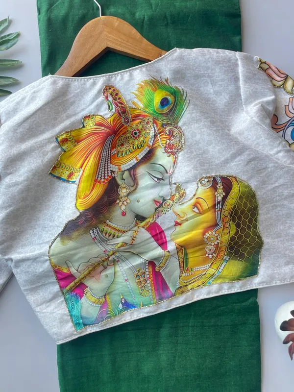 Designer_Handwork_Crafted_Blouse_with_Khadi_Cotton_Saree