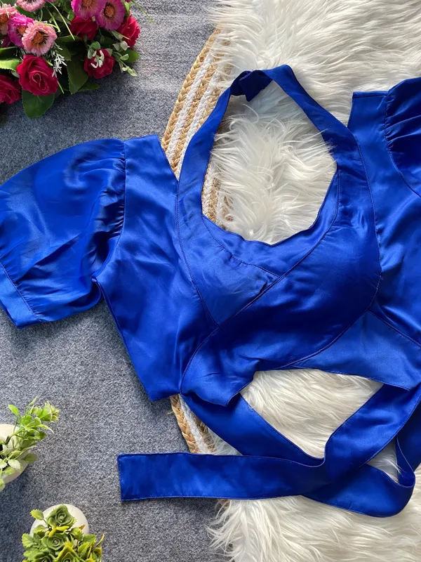 Designer_Wrap-Style_Blouse_with_Puff_Sleeves