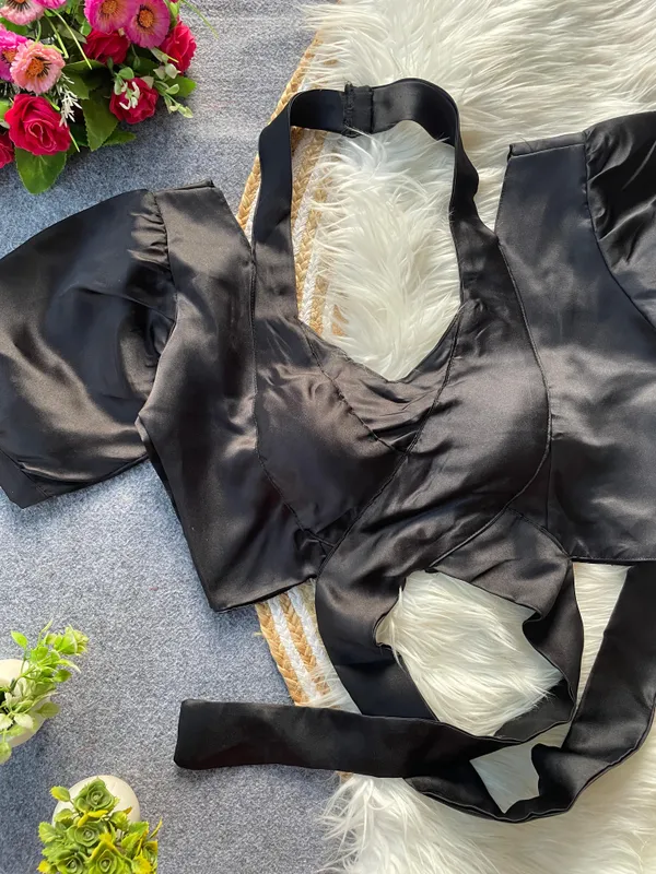 Designer_Wrap-Style_Blouse_with_Puff_Sleeves