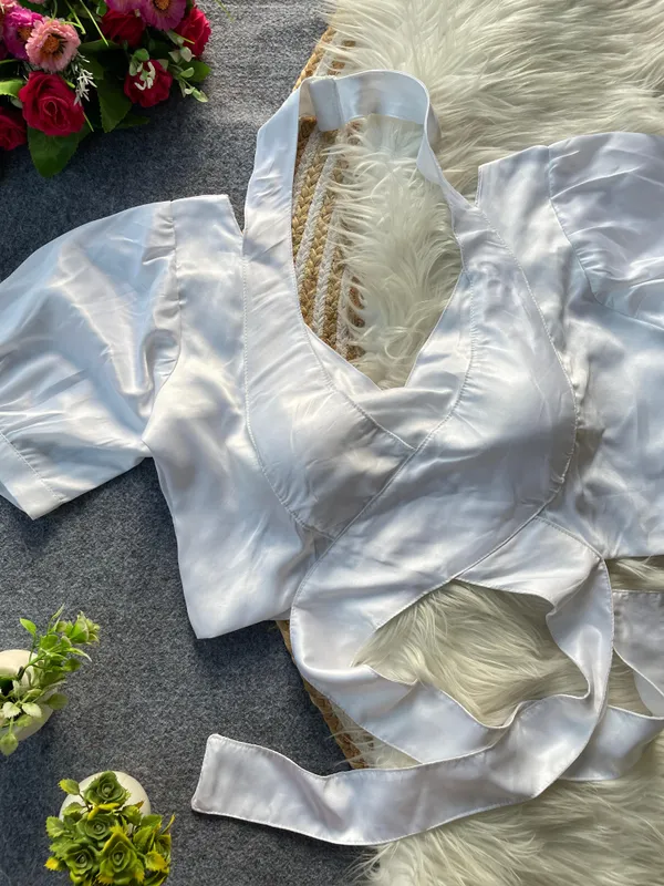 Designer_Wrap-Style_Blouse_with_Puff_Sleeves