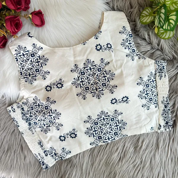 Elegant_Maroon_Floral_Printed_V-Neck_Stretchable_flexifit_Blouse