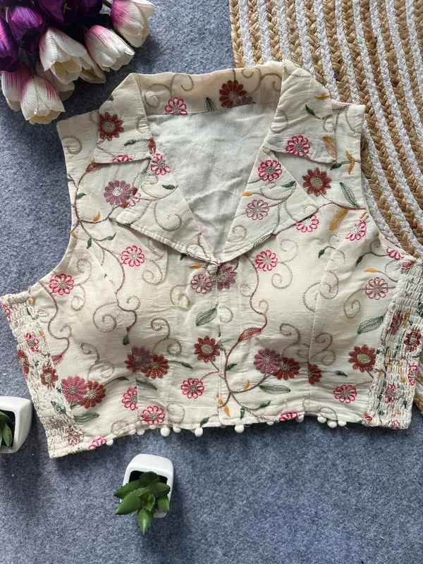 Elegant_Multicolor_Embroidery_FlexiFit_Blouse