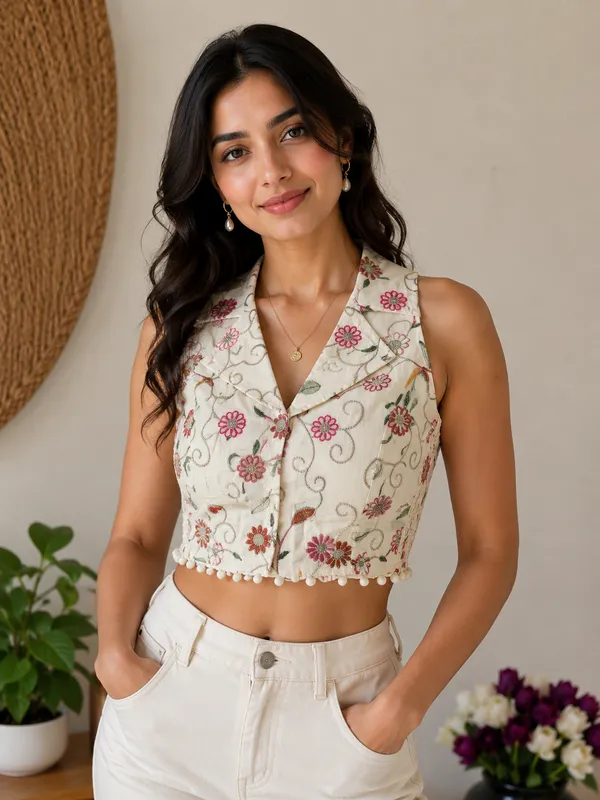 Elegant_Multicolor_Embroidery_FlexiFit_Blouse