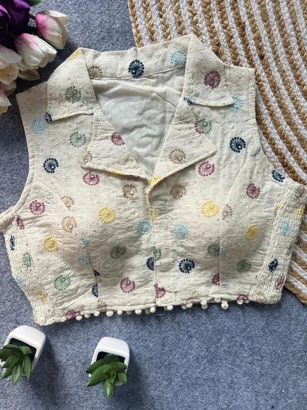 Elegant_Multicolor_Embroidery_FlexiFit_Blouse