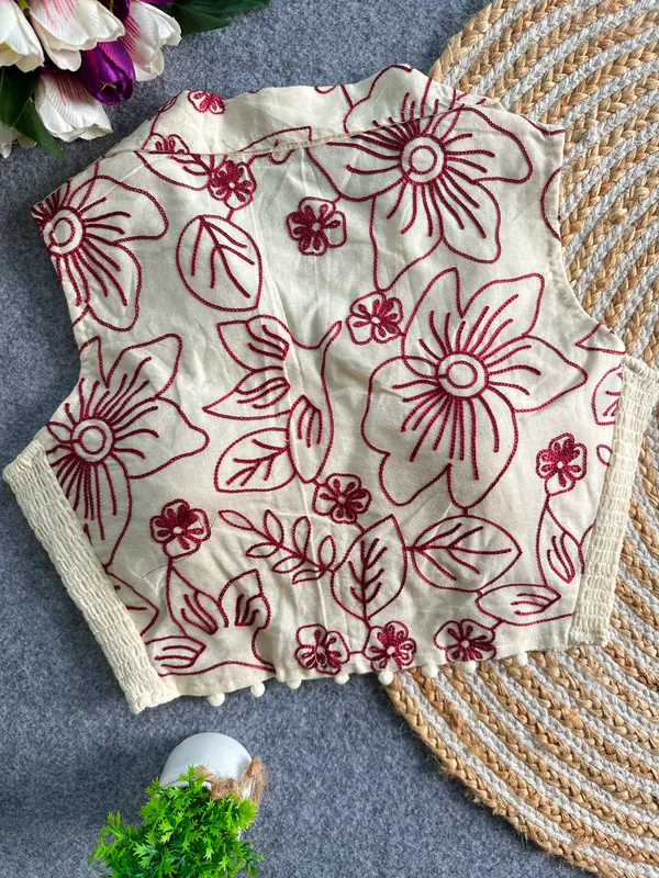 Elegant_Multicolor_Embroidery_FlexiFit_Blouse