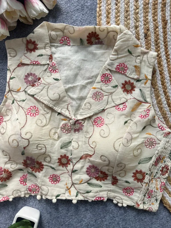 Elegant_Multicolor_Embroidery_FlexiFit_Blouse