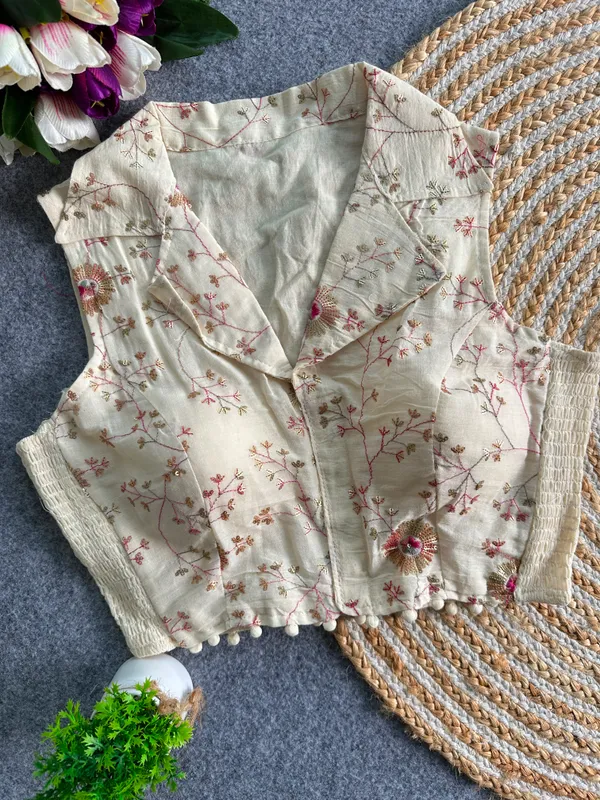 Elegant_Multicolor_Embroidery_FlexiFit_Blouse