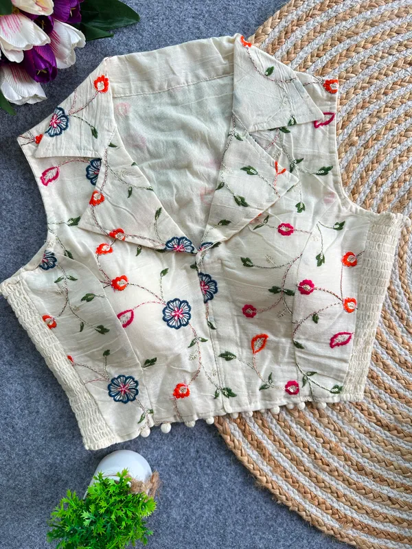 Elegant_Multicolor_Embroidery_FlexiFit_Blouse