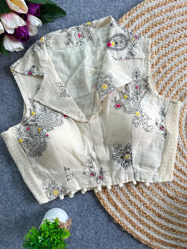 Elegant_Multicolor_Embroidery_FlexiFit_Blouse