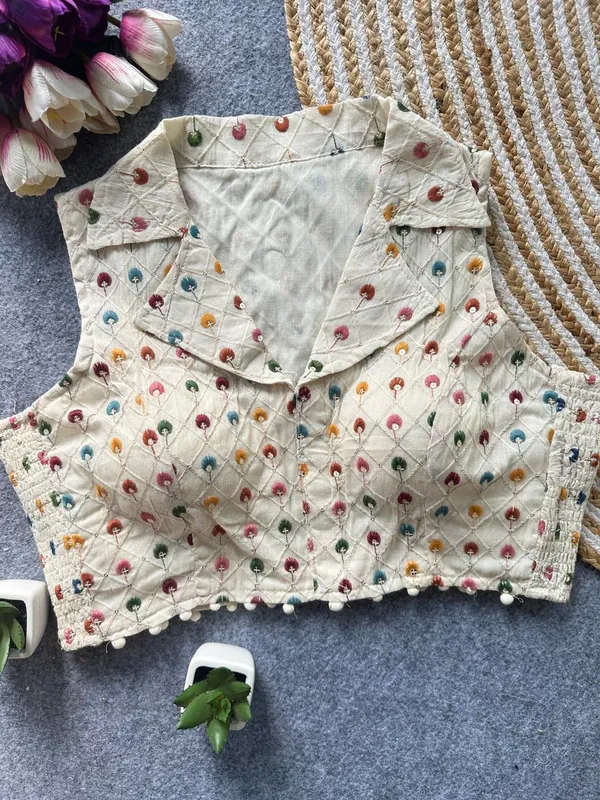 Elegant_Multicolor_Embroidery_FlexiFit_Blouse