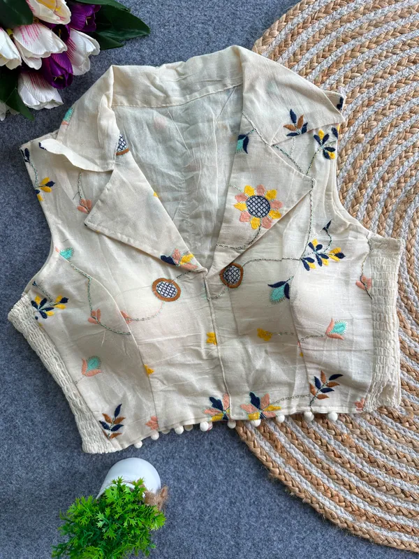 Elegant_Multicolor_Embroidery_FlexiFit_Blouse
