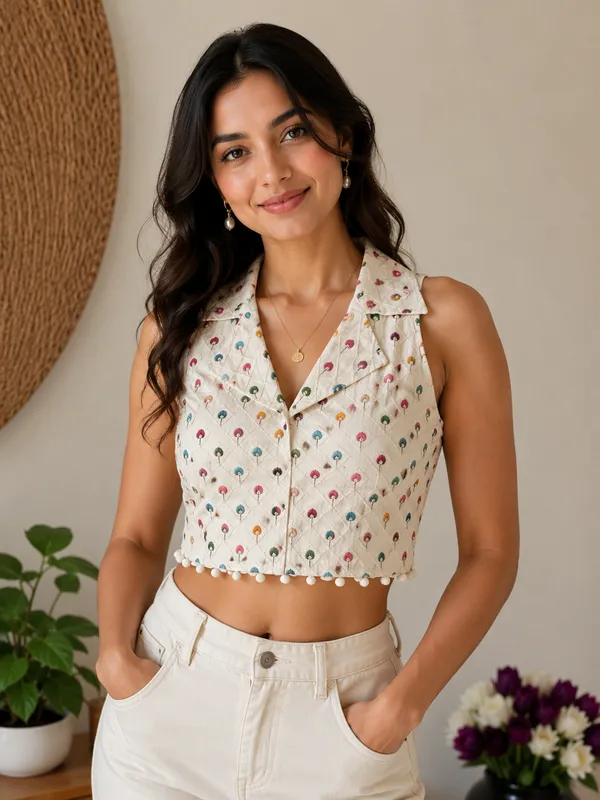 Elegant_Multicolor_Embroidery_FlexiFit_Blouse
