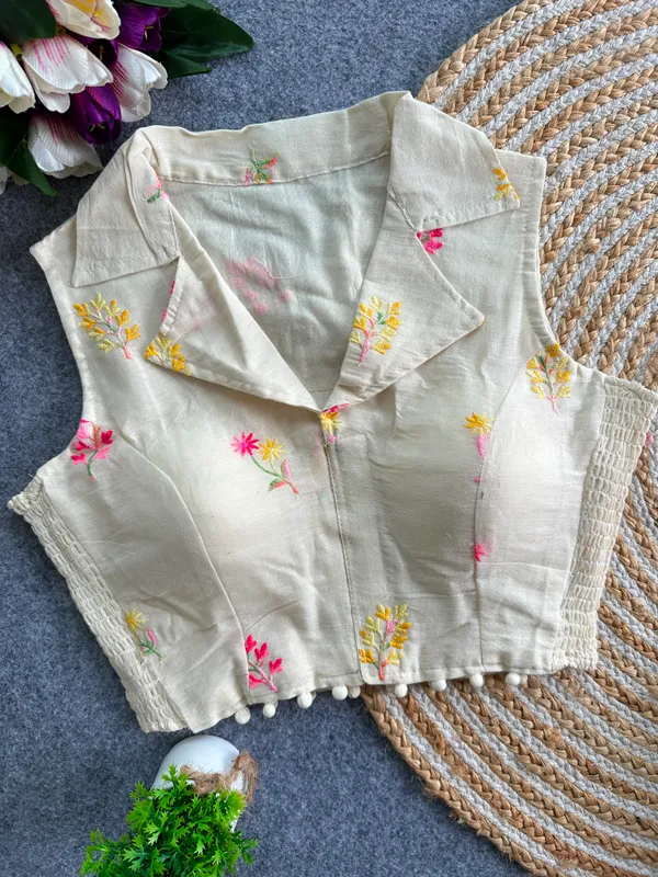 Elegant_Multicolor_Embroidery_FlexiFit_Blouse