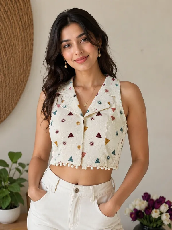 Elegant_Multicolor_Embroidery_FlexiFit_Blouse