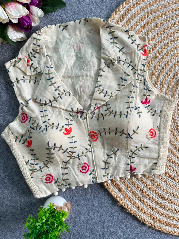 Offwhite_Blouse_Khadi_Cotton_For_Women