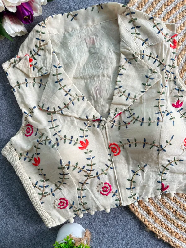 Offwhite_Blouse_Khadi_Cotton_For_Women