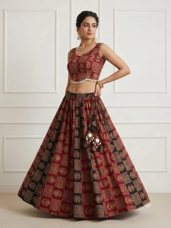 Ethnic_Ajrakh_Lehenga_Choli_For_Navratri