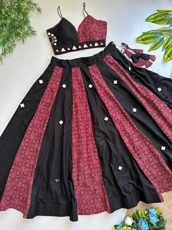 Ethnic_Ajrakh_Lehenga_Choli_with_Mirror_Detailing_For_Navratri