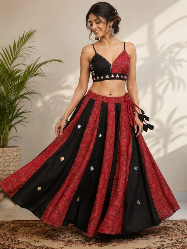 Ethnic_Ajrakh_Lehenga_Choli_with_Mirror_Detailing_For_Navratri