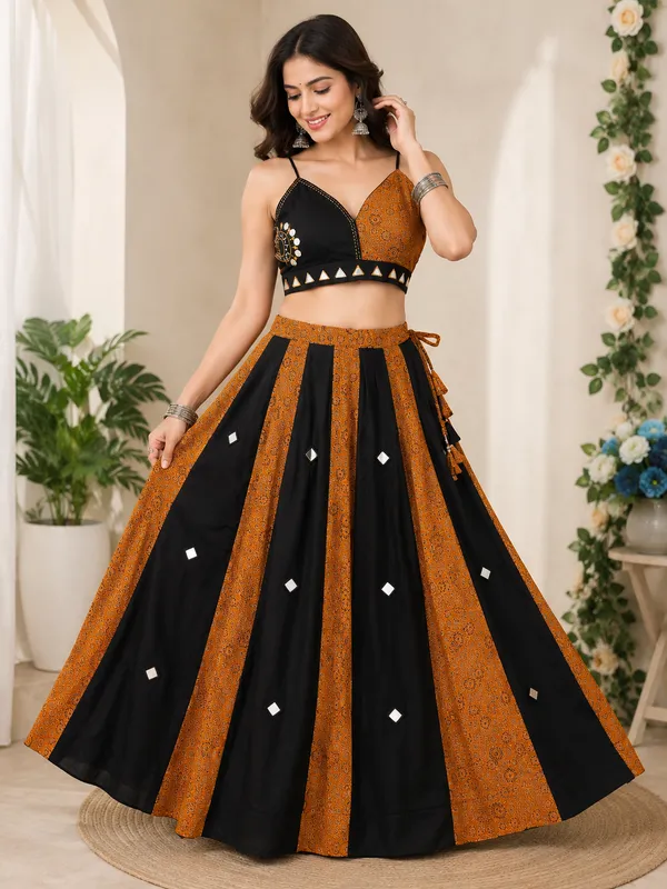 Ethnic_Ajrakh_Lehenga_Choli_with_Mirror_Detailing_For_Navratri