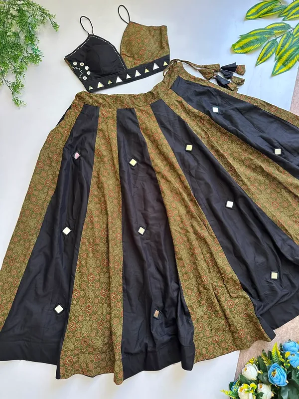 Ethnic_Ajrakh_Lehenga_Choli_with_Mirror_Detailing_For_Navratri