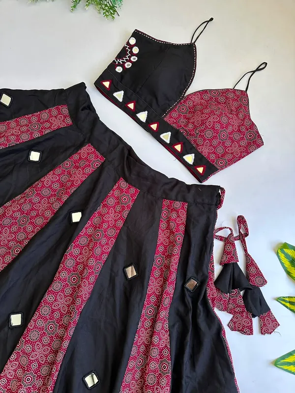Ethnic_Ajrakh_Lehenga_Choli_with_Mirror_Detailing_For_Navratri