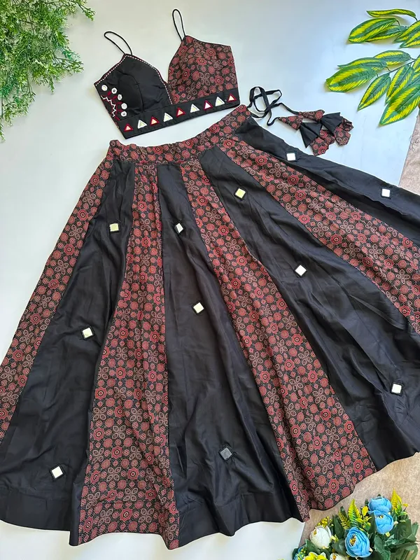 Ethnic_Ajrakh_Lehenga_Choli_with_Mirror_Detailing_For_Navratri