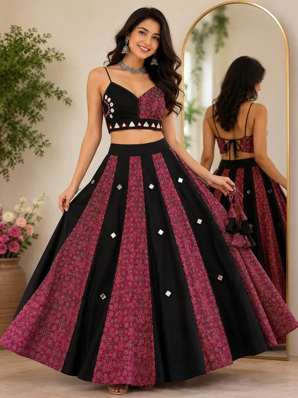 Ethnic_Ajrakh_Lehenga_Choli_with_Mirror_Detailing_For_Navratri