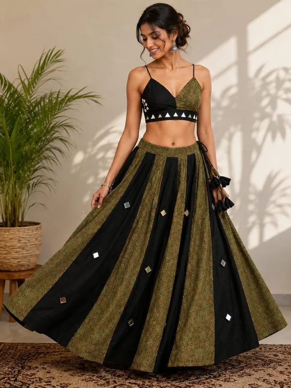 Ethnic_Ajrakh_Lehenga_Choli_with_Mirror_Detailing_For_Navratri
