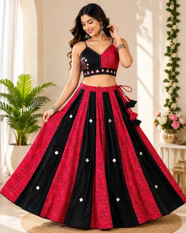 Ethnic_Ajrakh_Lehenga_Choli_with_Mirror_Detailing_For_Navratri