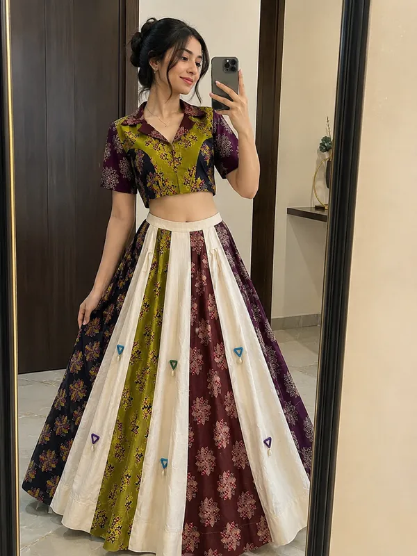 Ethnic_Ajrakh_Lehenga_Choli_with_Mirror_Detailing_For_Navratri