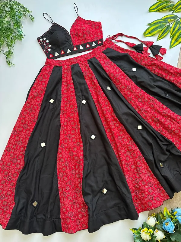 Ethnic_Ajrakh_Lehenga_Choli_with_Mirror_Detailing_For_Navratri
