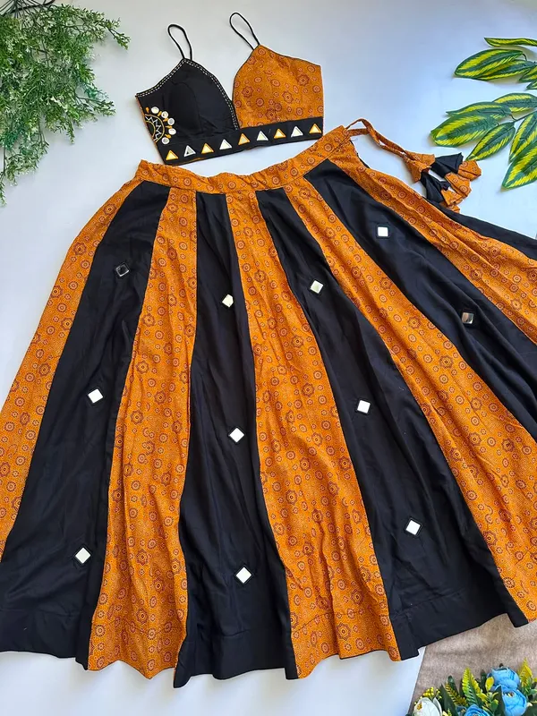 Ethnic_Ajrakh_Lehenga_Choli_with_Mirror_Detailing_For_Navratri