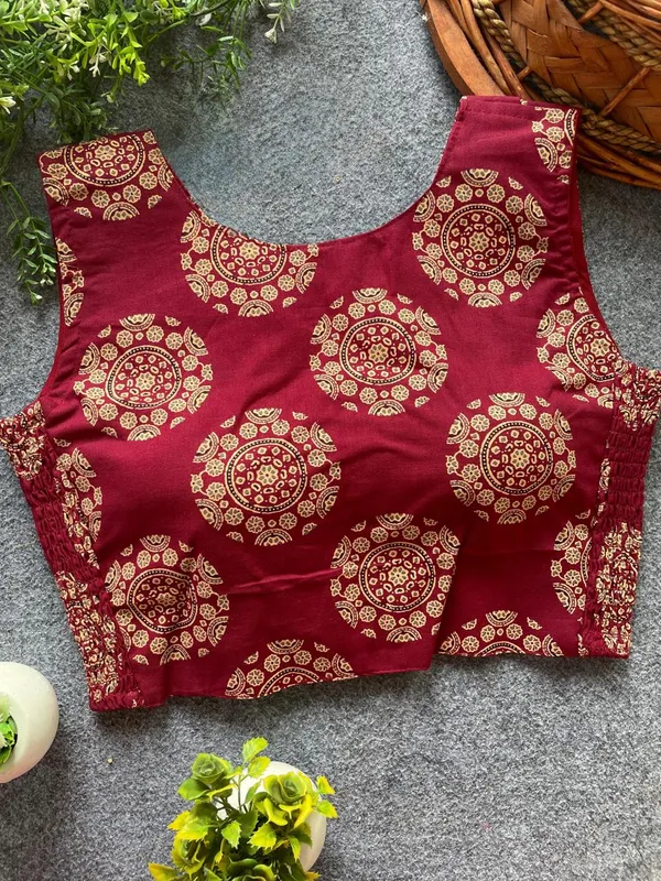 Flexifit_Handblock_Designer_Ajrakh_Cotton_Blouse