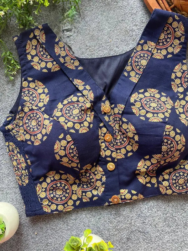 Flexifit_Handblock_Designer_Ajrakh_Cotton_Blouse