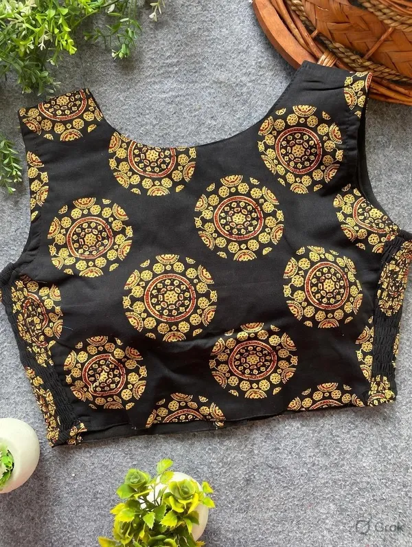 Flexifit_Handblock_Designer_Ajrakh_Cotton_Blouse