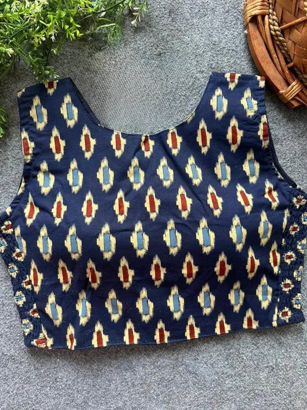 Flexifit_Handblock_Designer_Ajrakh_Cotton_Blouse