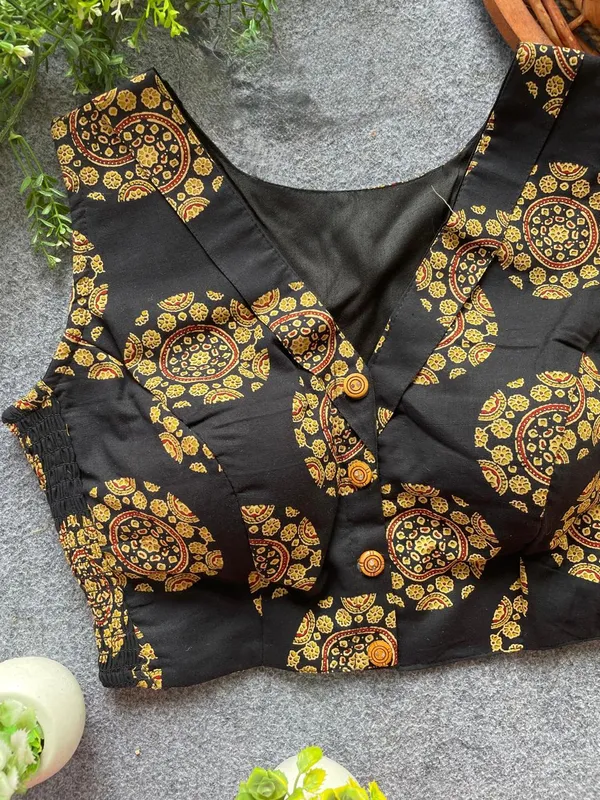 Flexifit_Handblock_Designer_Ajrakh_Cotton_Blouse