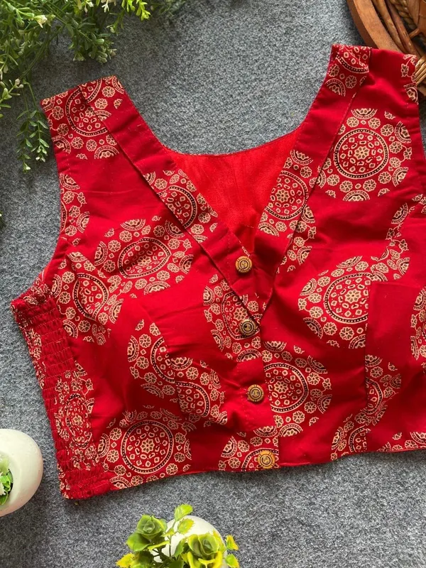 Flexifit_Handblock_Designer_Ajrakh_Cotton_Blouse