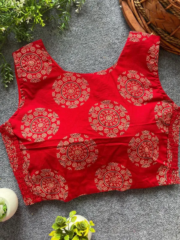 Flexifit_Handblock_Designer_Ajrakh_Cotton_Blouse