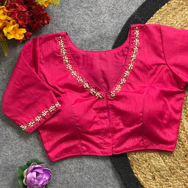 Graceful_Silk_Designer_Blouse_with_Sleeve_&_Neck_Embellishments