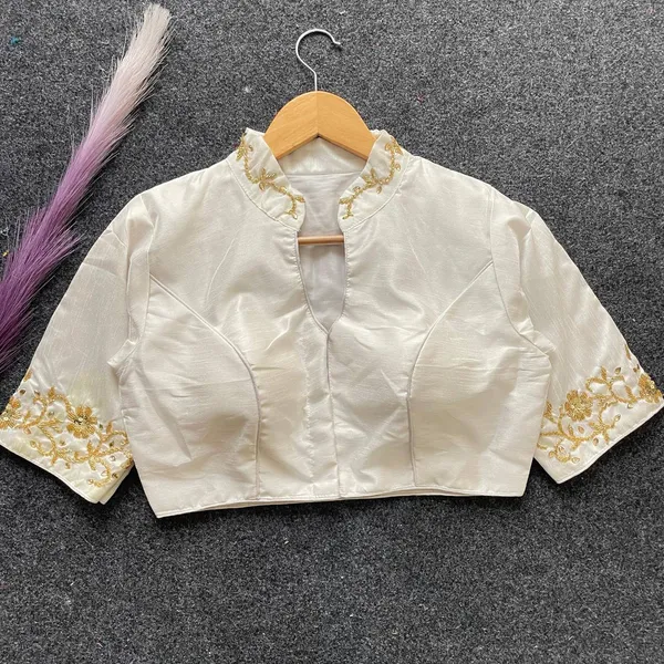 Hand_Embroidered_Raw_Silk_Blouse_with_Neck_Pattern