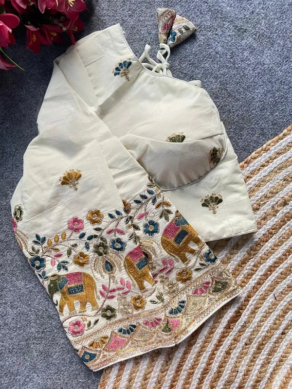 Ivory_Bloom_Designer_Blouse
